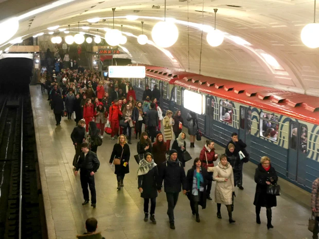 ロシアの地下鉄。なかなか人口が多い