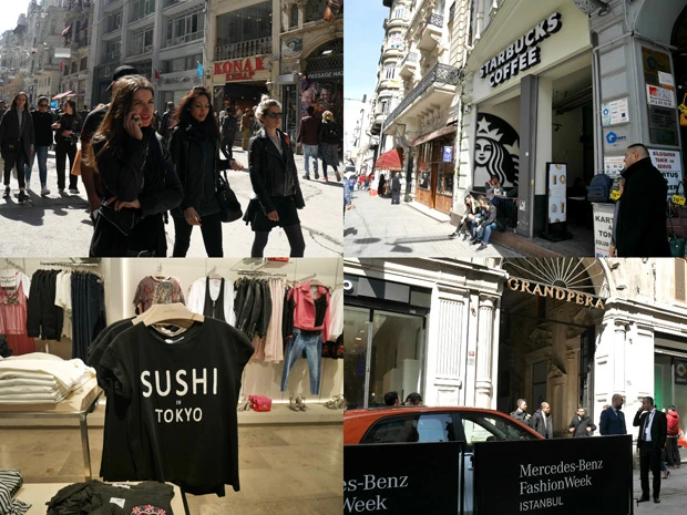 “イスタンブールの渋谷センター街”と言われる「イスティクラル通り」。スタバやH&Mなどなじみのお店がある