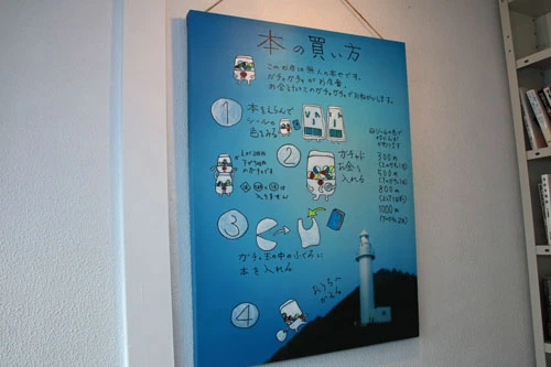 唯一のお店的な要素はこの説明書きだけ。