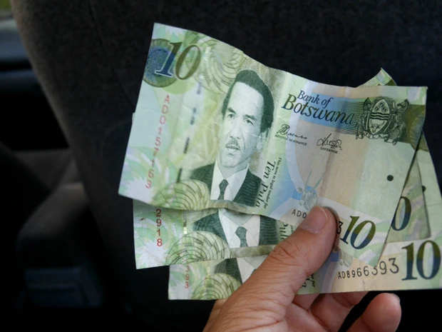 ボツワナ通貨10プラ(約108円)