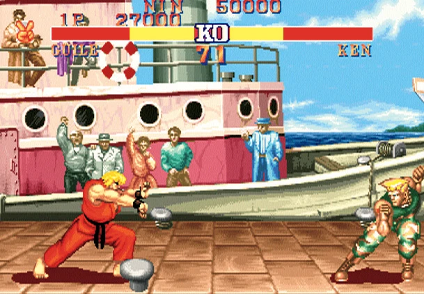 おなじみの波動拳のポーズ