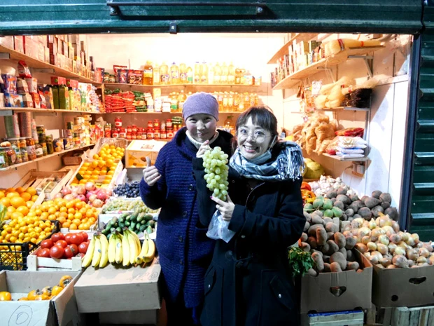 マスカットは安く、バナナは高かった