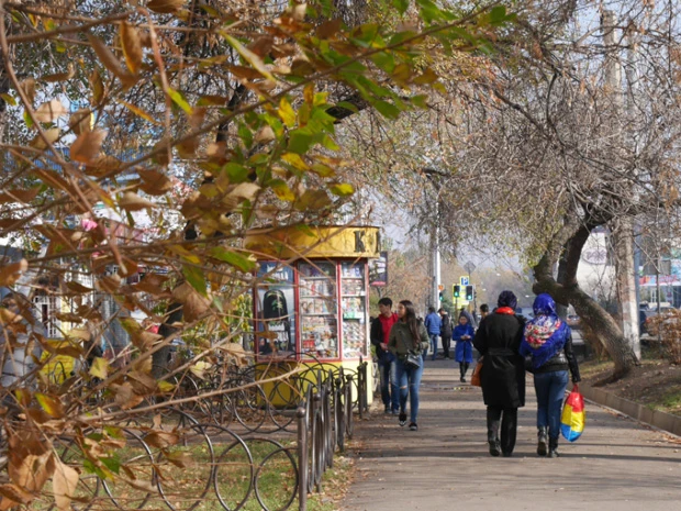 カザフスタンの街並み。「スタン」はペルシャ語で「国」を意味し、カザフスタンは「カザフ人の国」という意味