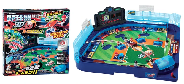 投球の“3D化”が実現され、投げたボールが空を切ってバッターの元へ放物線を描くことができる。ダイナミックなホームランやカラー電光掲示板、実況音声など集大成的モデル!