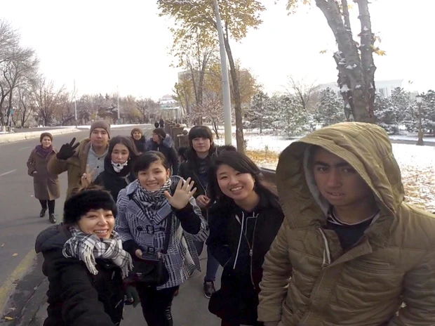 リシタンから日本語検定を受けにきたNORIKO学級の生徒たち(試験当日)