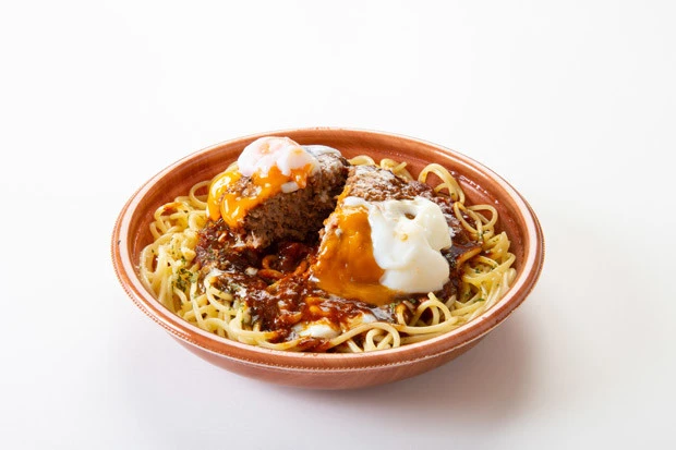 味とボリュームの最強コンビ! ハンバーグミートソースパスタ