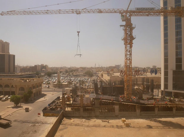 ホテルの周りは工事中