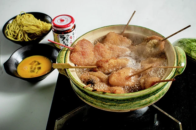 （２）完成！　「シメも絶品！　串カツ田中鍋」