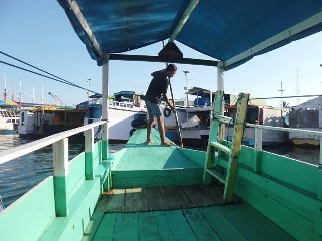 船に乗り込めー! アミ君の足細くて長い~