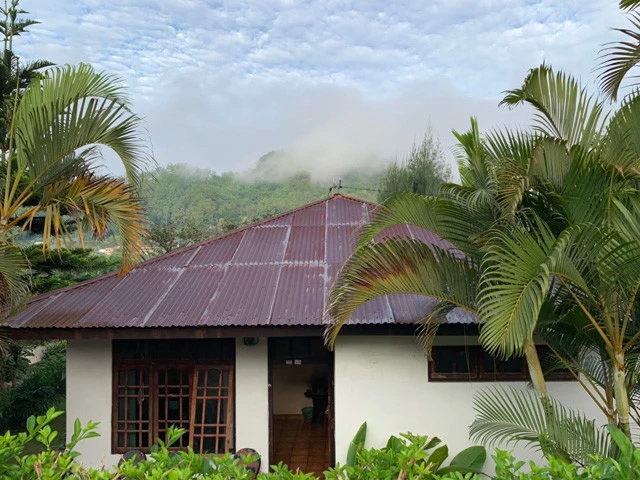 私の泊まるホームステイタイプの宿。このような平屋のお家が多い