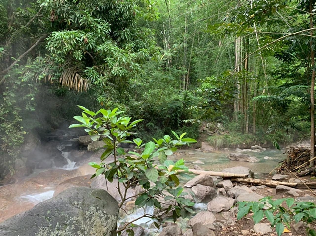 一見ただの川だけど、これが温泉!