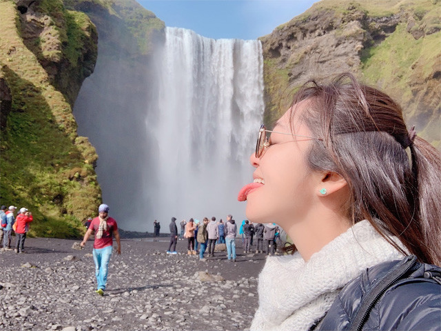 滝を見るとこのトリックアート写真が撮りたくなる人