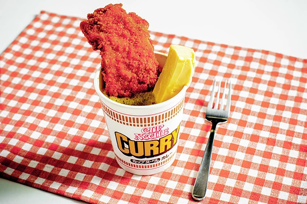 (4)完成!「バターチキンカレーヌードル」