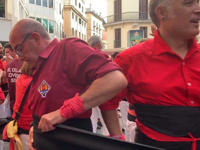 ファッシャを巻いているところ