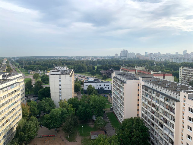 トルヤの家から見たミンスクの街並み