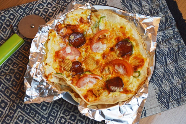 (5)完成!「ブリトー仕立てのクリスピーピザ」