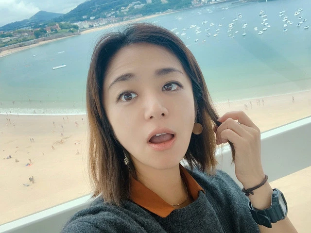 観覧車乗ったよ！　サン・セバスチャンの街並みを見下ろせまーすよ！