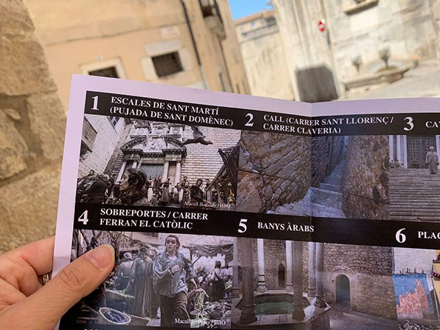 ロケ地のポイントが記されたカラーコピー