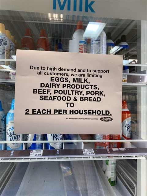 需要が多い商品は購入数の制限がある(写真提供:友人)