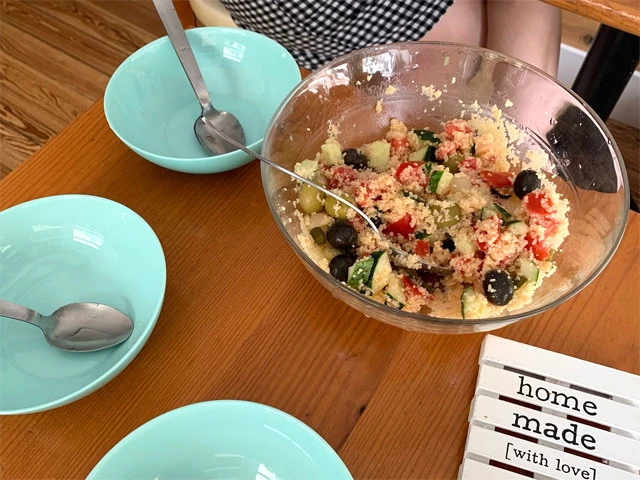 ジヒョンが作ってくれたクスクスサラダ