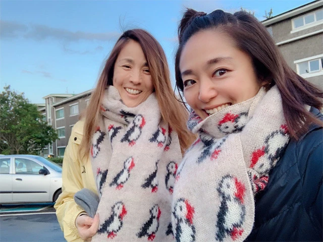 おそろいのパフィンマフラー