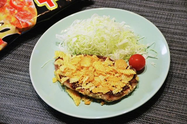 (5)完成!「ピザポテトのザクザクとんかつもどき」