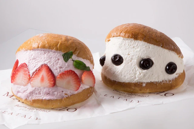 マリトッツォブームの先駆け店のひとつである「ＥＡＴＡＬＹ（イータリー）」のマリトッツォ。バラエティも豊富