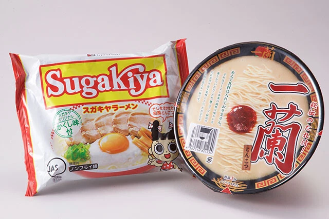 即席Ｓｕｇａｋｉｙａラーメン（寿がきや）×一蘭とんこつ（エースコック）