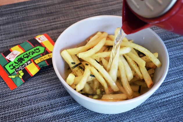 （４）完成！「シャカシャカ！　わさび茶漬けポテト」