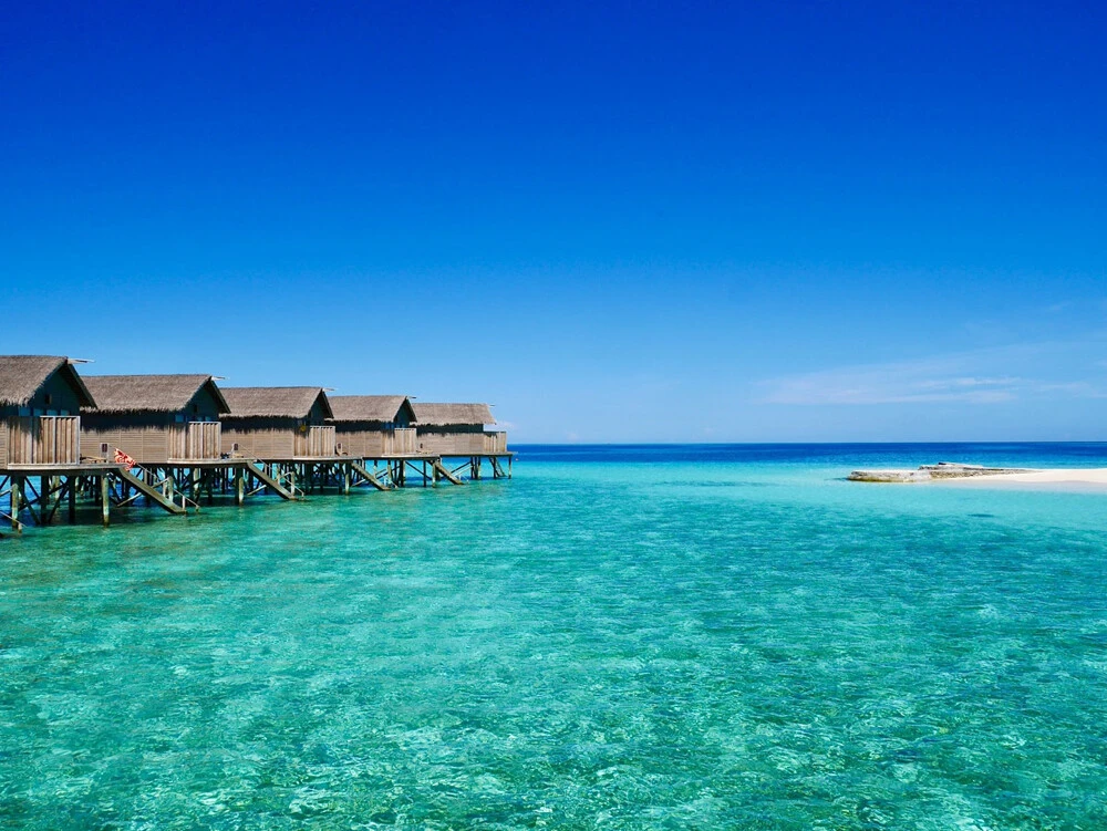 モルディブの水上コテージ