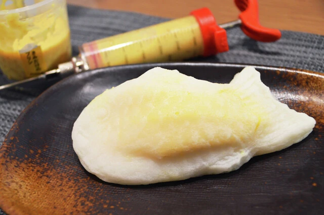 【B級フード研究家・野島慎一郎のバカレシピ】白いたい焼きにカスタードを極限までブーストしたら「白いふぐ焼き」にメガ進化!