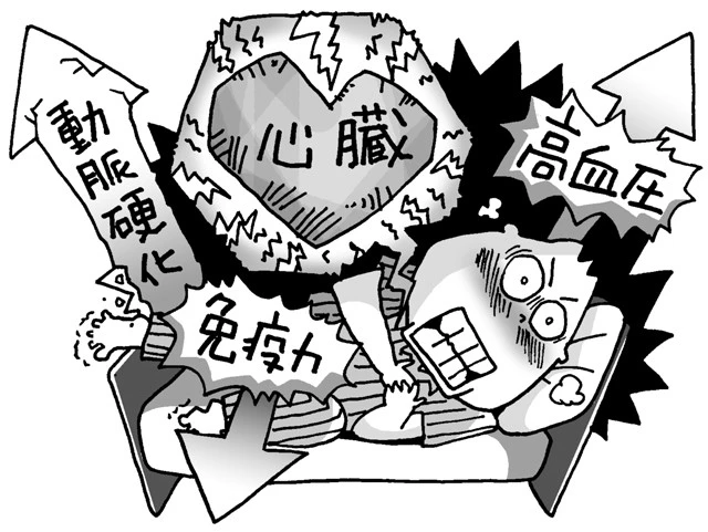 睡眠時の無呼吸で心臓に負担がかかると、心臓が痙攣する心房細動を起こして突然死する人もいる