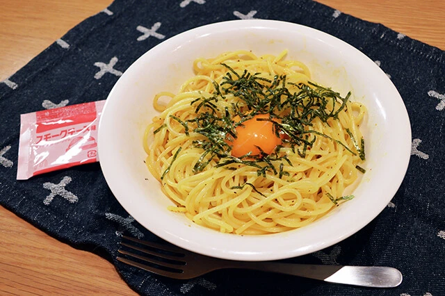 (4)完成!「シャカシャカパスタ カルボナーラ味」