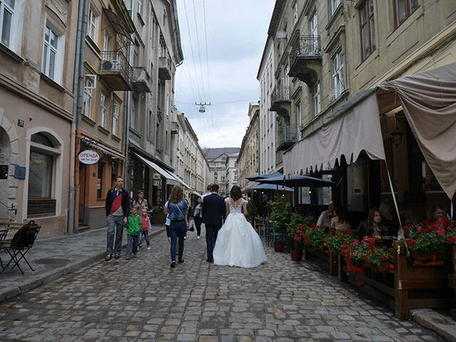 どこを歩いても絵になるリビウの街中