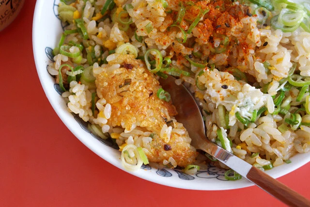 偶然できたおこげ部分がまたうまい