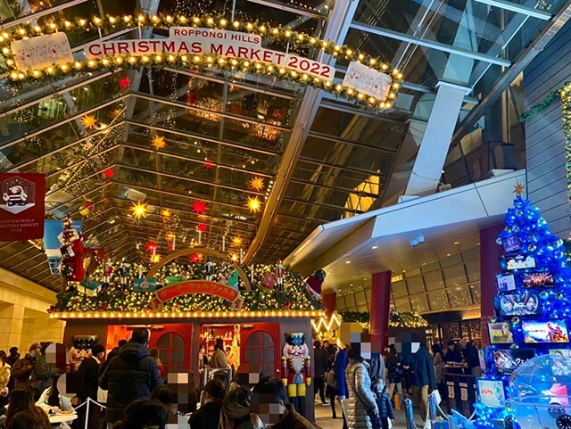 2022年の六本木ヒルズのクリスマスマーケット。シュトゥットガルトのクリスマスマーケットを再現した会場づくりだそう