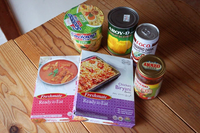 買ってきたハラルフードたち