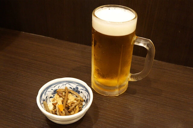 「サッポロ生ビール(中)」(540円)