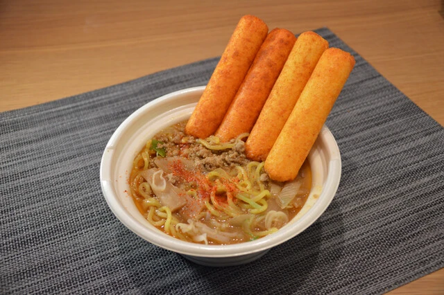 （２）うまい棒めんたい味噌まぜそば