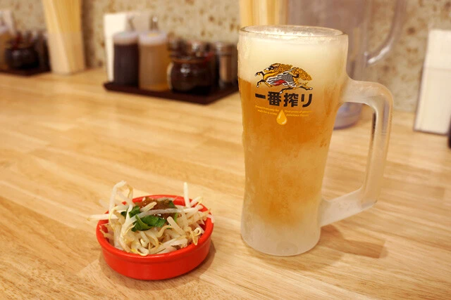 「キリン生ビール」(380円)
