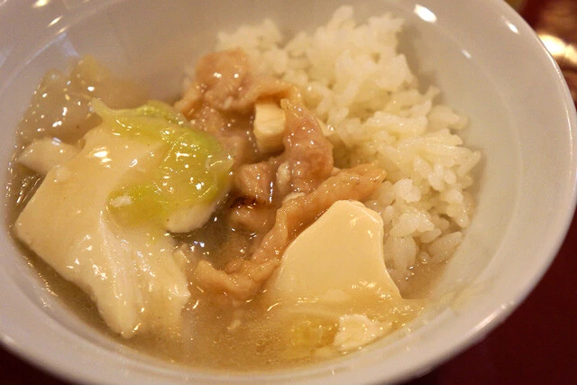 最後は汁かけメシ風に