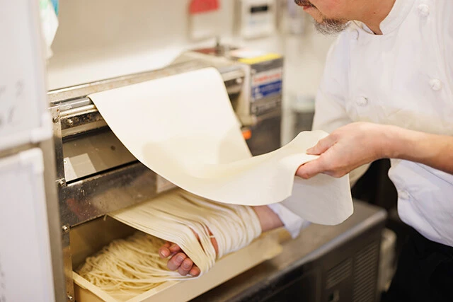 注文が入ってから製麺する