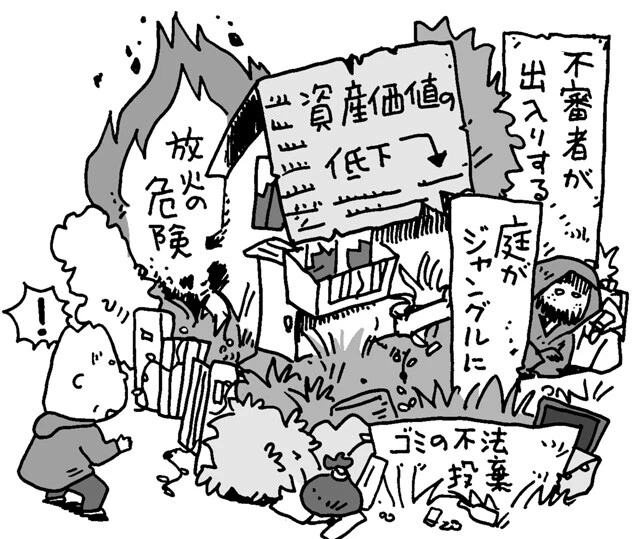 空き家になった実家をきちんと管理していないと、ゴミが捨てられたり、空き巣に入られたり、放火されるなどの危険がある