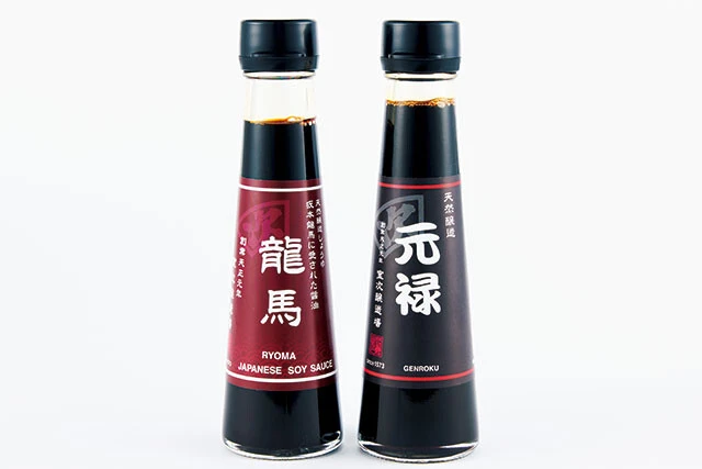 「室次醤油（むろじしょうゆ）」［1573年創業／福井県］ 戦国大名・朝倉氏の家臣の家族が1573年に上神明町（現・福井市）で創業。幕末の頃、欧州に醤油を輸出し、財政難だった福井藩を救った。この頃、福井に頻繁に来ていた坂本龍馬が室次の醤油を使っていたという。【福井県福井市田原2-4-1／0776-22-8227】