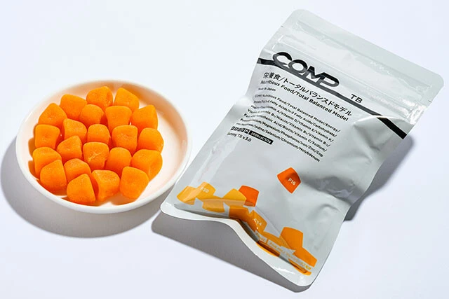 （34）COMP グミ TB（COMP）5980円（20袋）／1日に必要なタンパク質や脂質、炭水化物、そして26種類の必須ビタミン＆ミネラルを配合したグミ