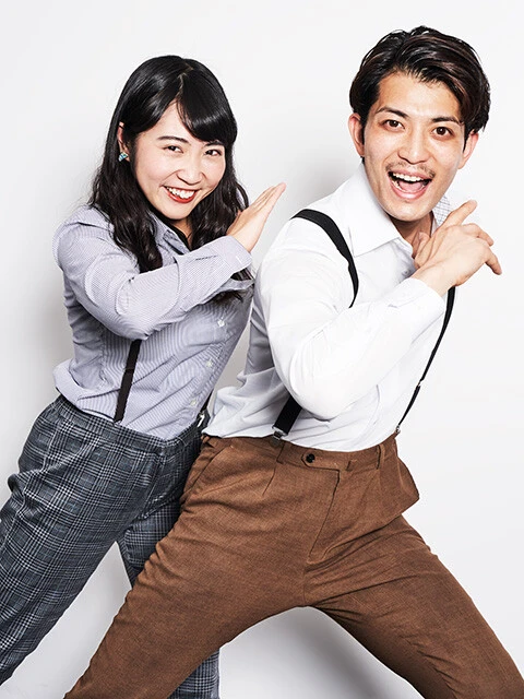 教えてくれたダンサーさんは、日本とインドをつなぐインフルエンサー・まよさん（左）と『RRR』でインドにホレた振付師KAKETAKUさん