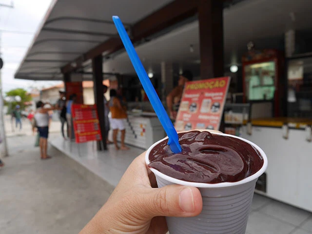 砂糖で激甘に仕上げてキンキンに冷たいアサイーが体に染みる！