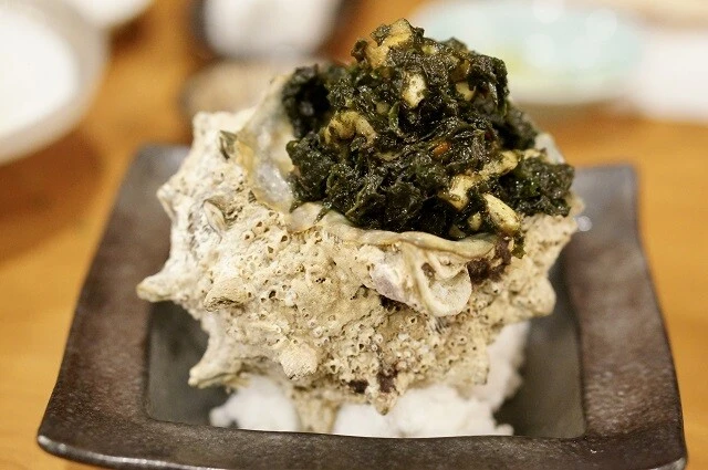 さざえの肝正油焼き