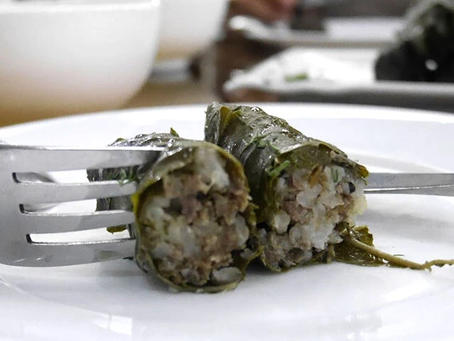 ドルマの中身は主に挽肉とごはん