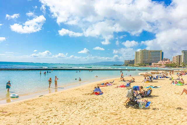 常夏のハワイ・ワイキキビーチ